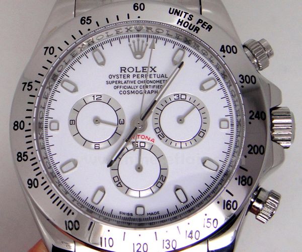 Rolex Daytona White Face Oystersteel Band Watch Replica Rolex Daytona White Face Oystersteel Band Watch Replica